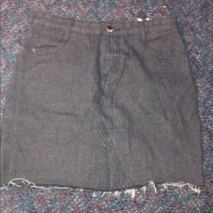 Black Denim Skirt